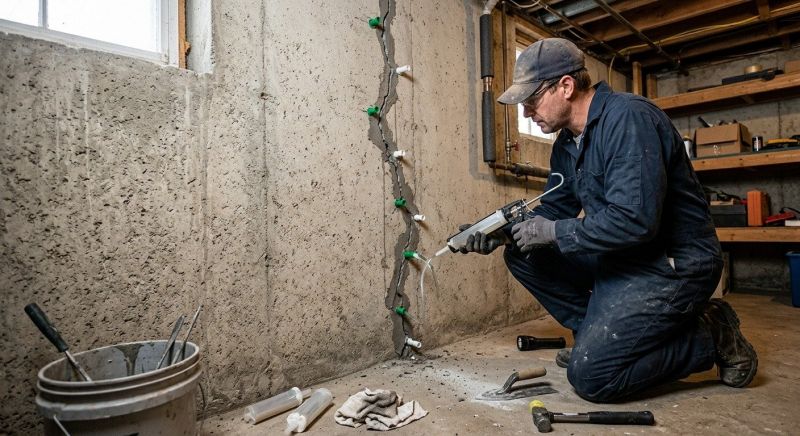 Cracked Basement Floor Repair in Murrieta, CA