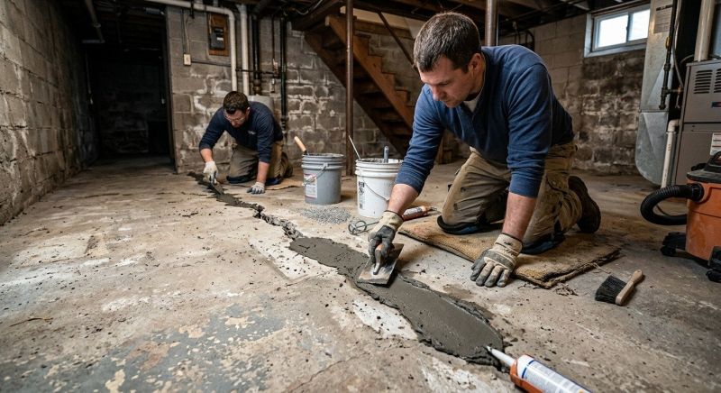 Cracked Basement Floor Repair in Murrieta, CA